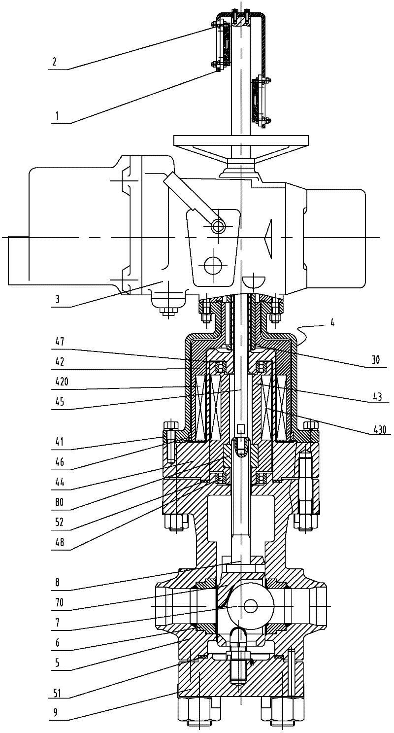 Magnetic transmission electric gate valve