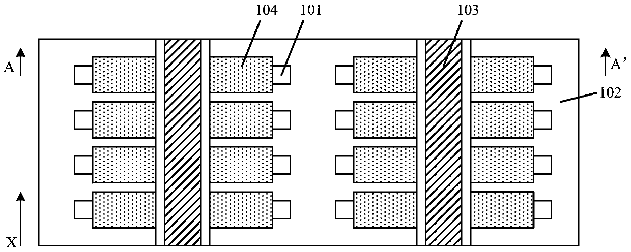 Test structure and its formation method, test method