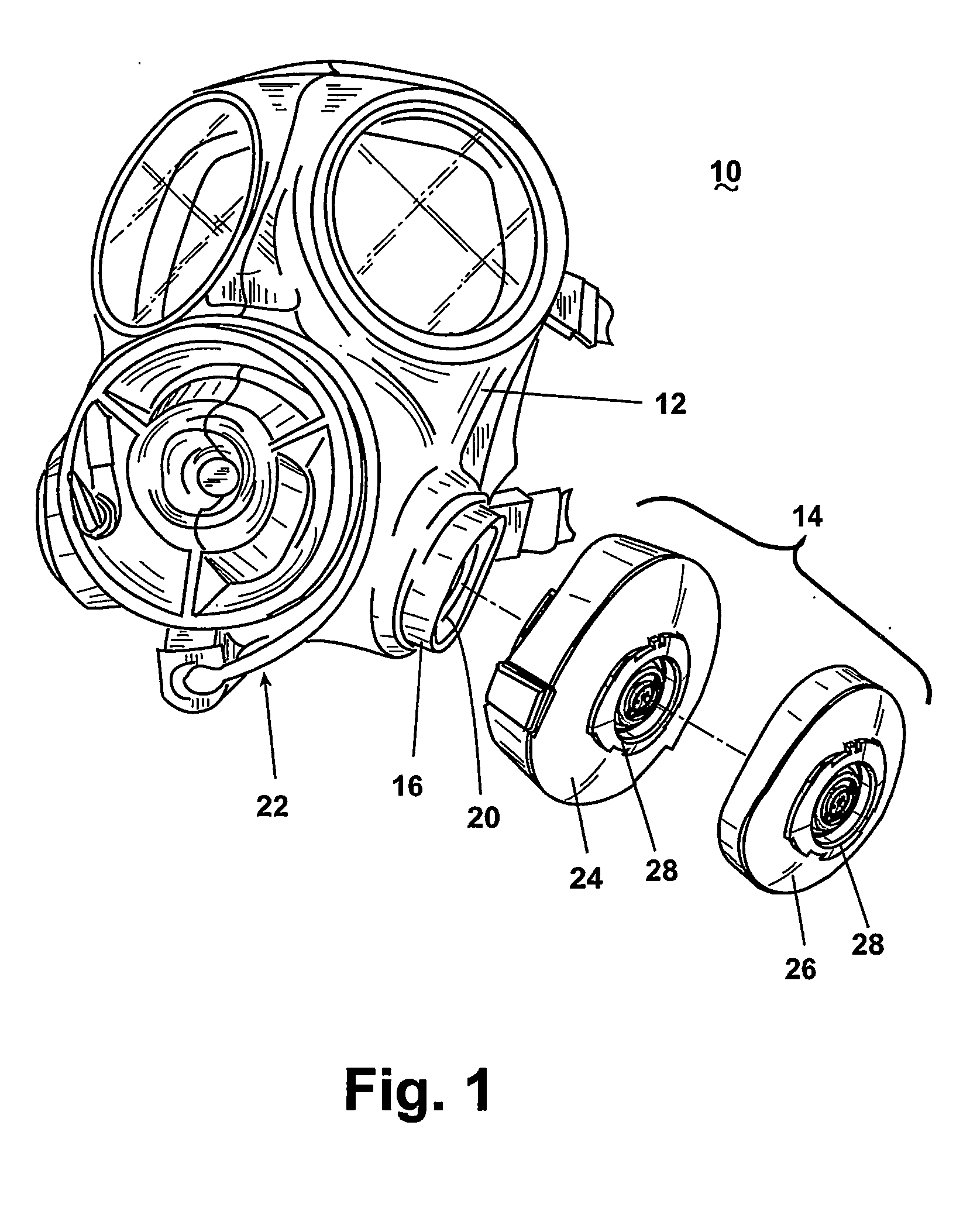 Gas mask filter canister