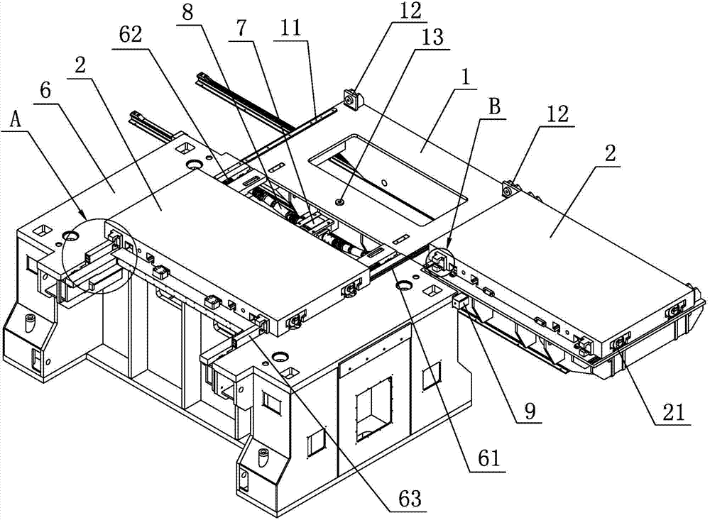 Steering and shifting device of moving trolley