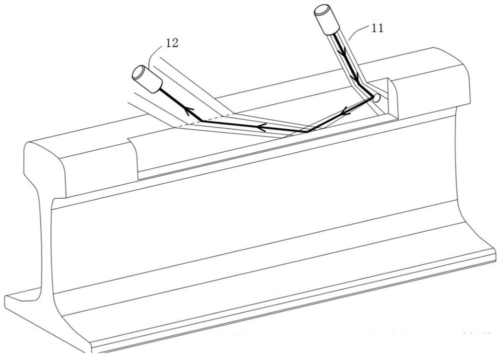 Double-track ultrasonic flaw detector and ultrasonic flaw detection method