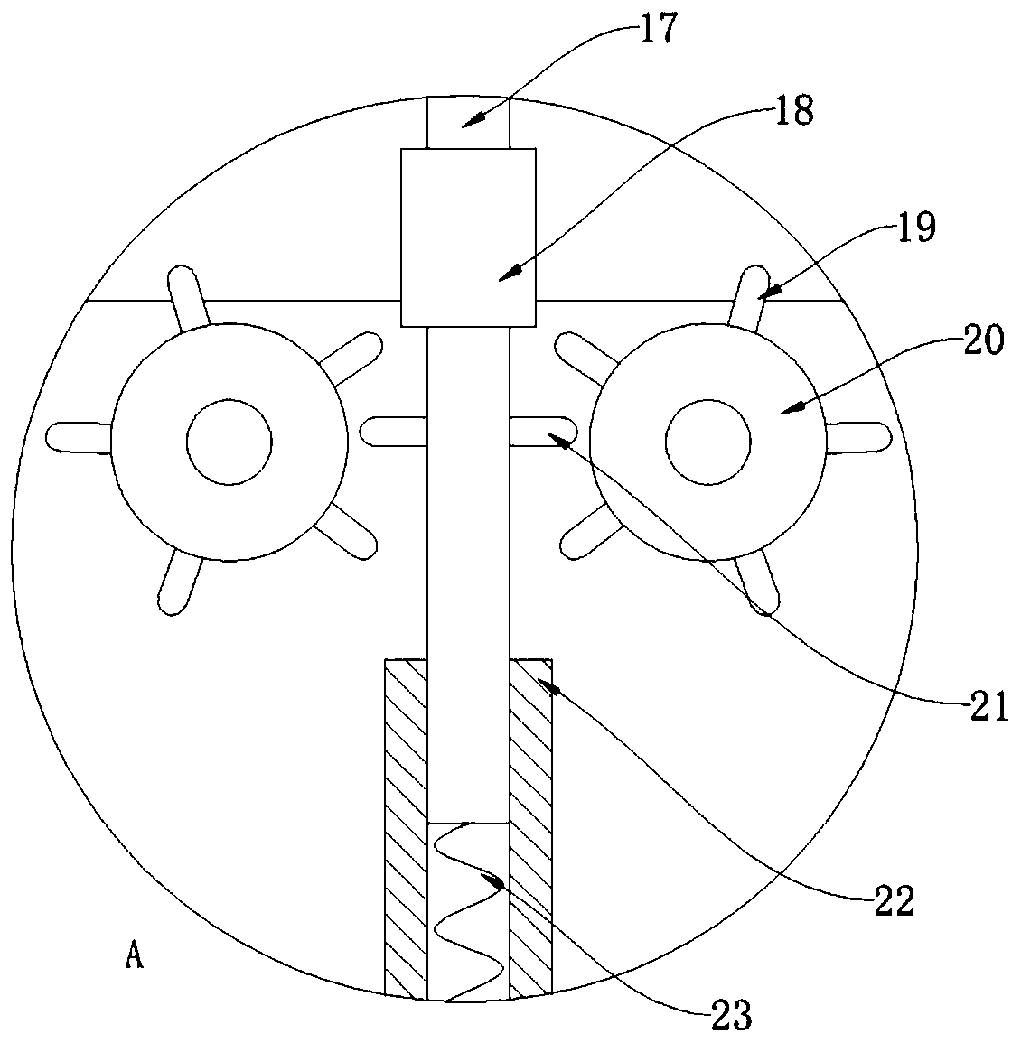 Efficient and continuous sand mixing device of precoated sand