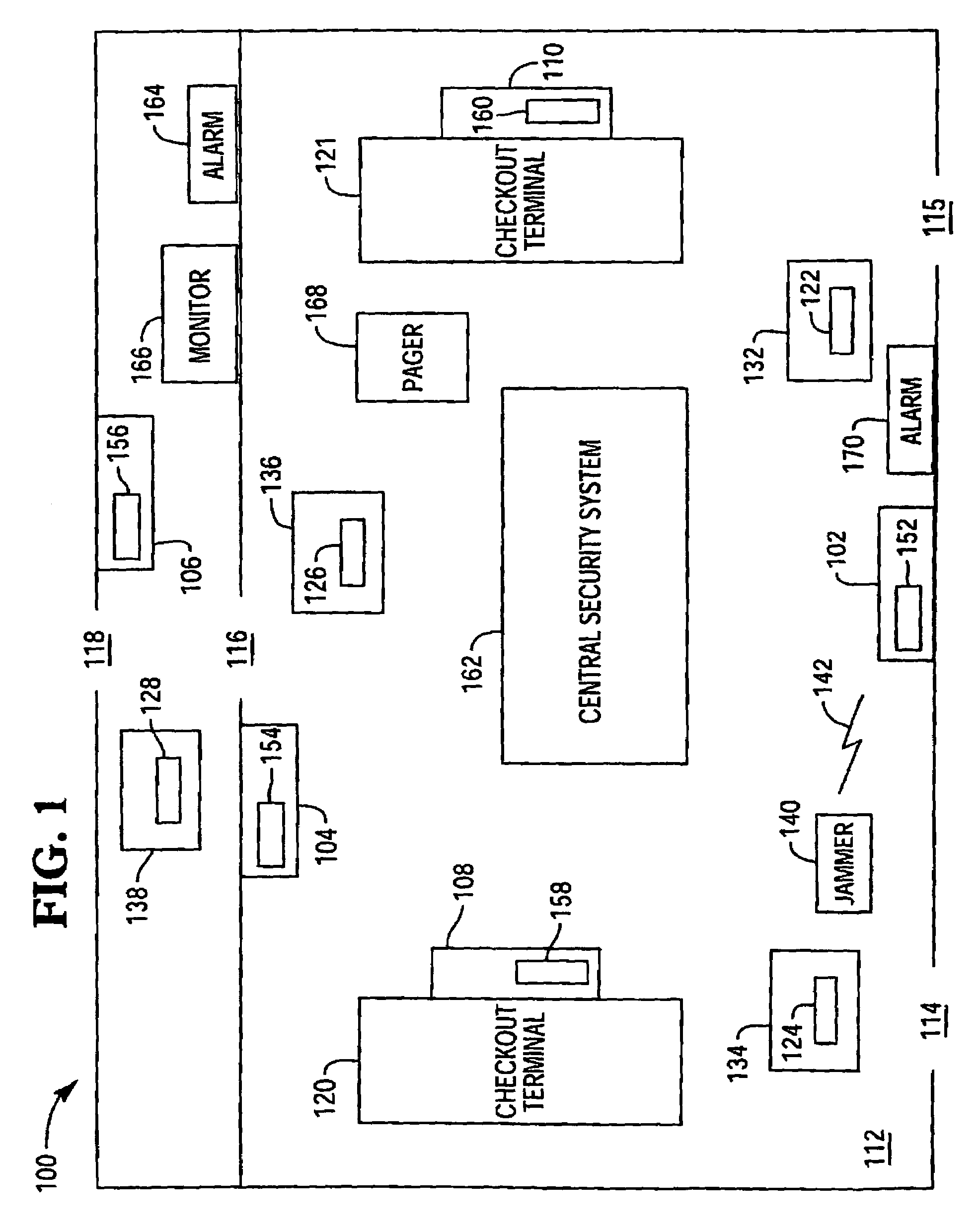Anti-jamming detector for radio frequency identification systems