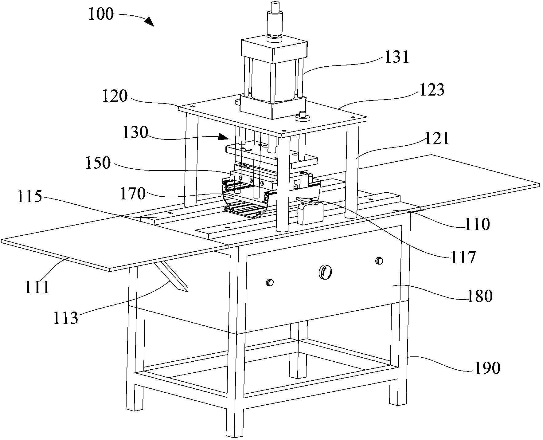 Profile stamping device and profile stamping method