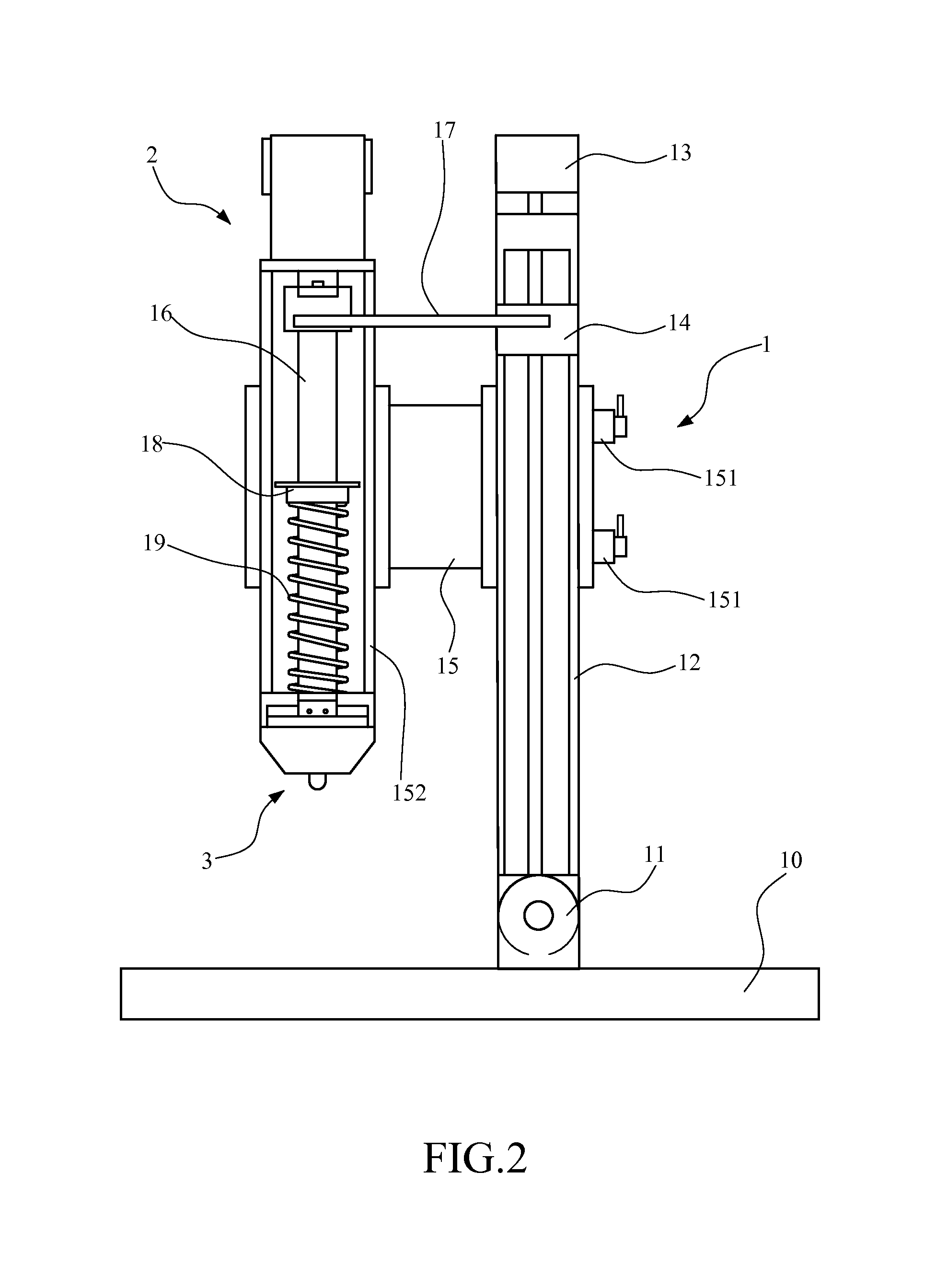 Resilience and displacement measuring device and method