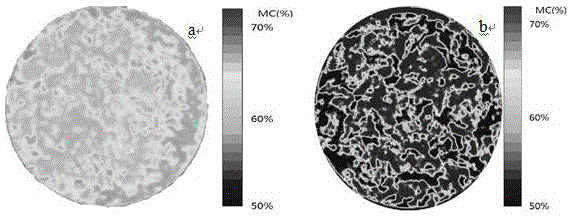 Method for quantitatively detecting solid fermentation moisture distribution uniformity through hyper-spectral image technology