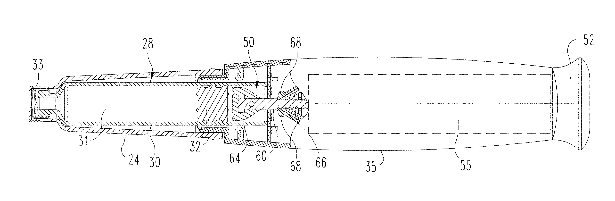 Locking assembly for preventing dispensing of dose from medication dispensing device
