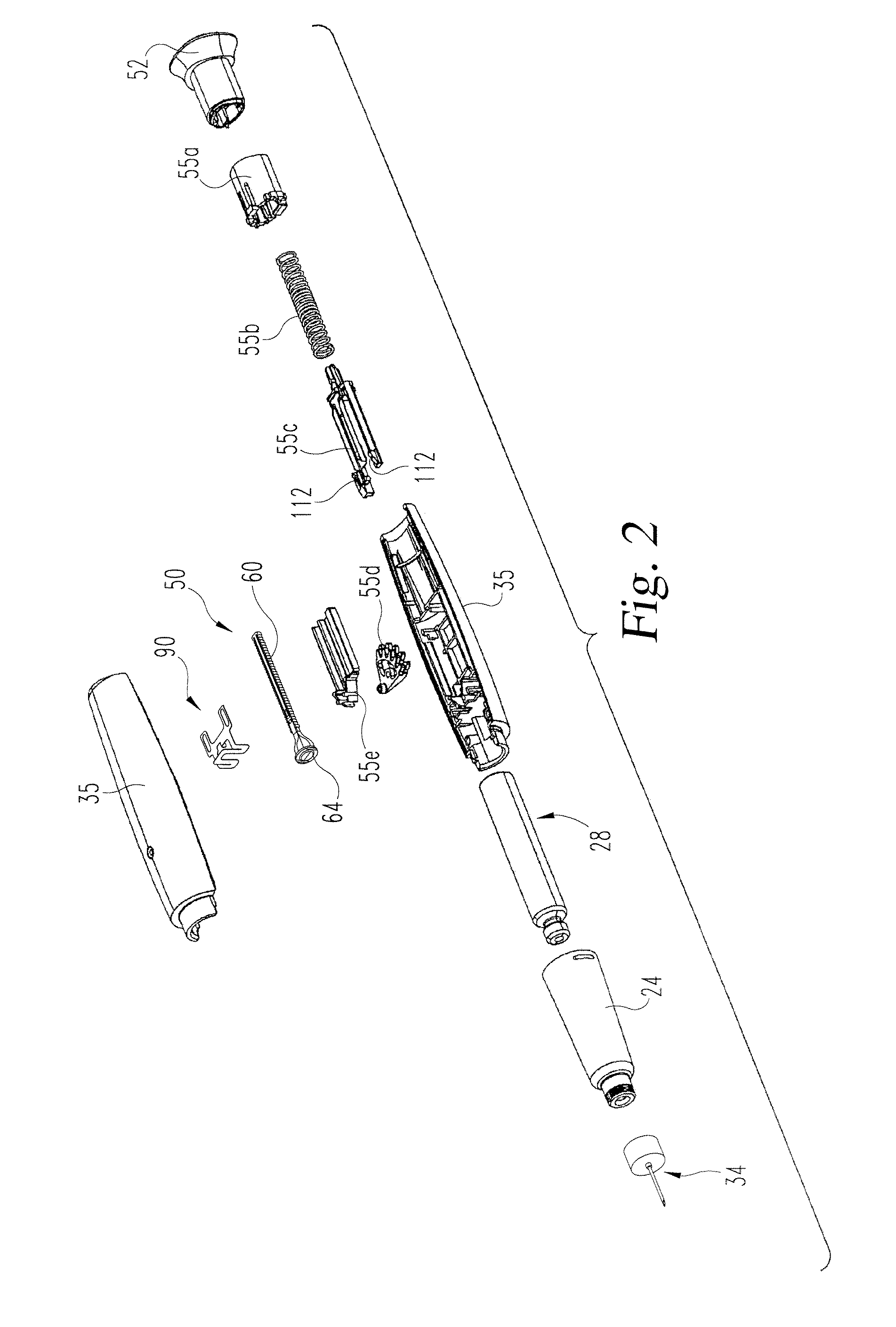 Locking assembly for preventing dispensing of dose from medication dispensing device