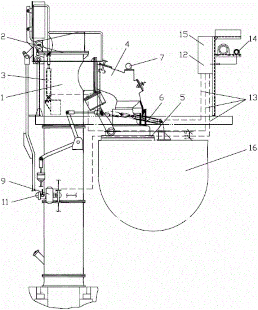 Control method and system for coke oven riser pipe