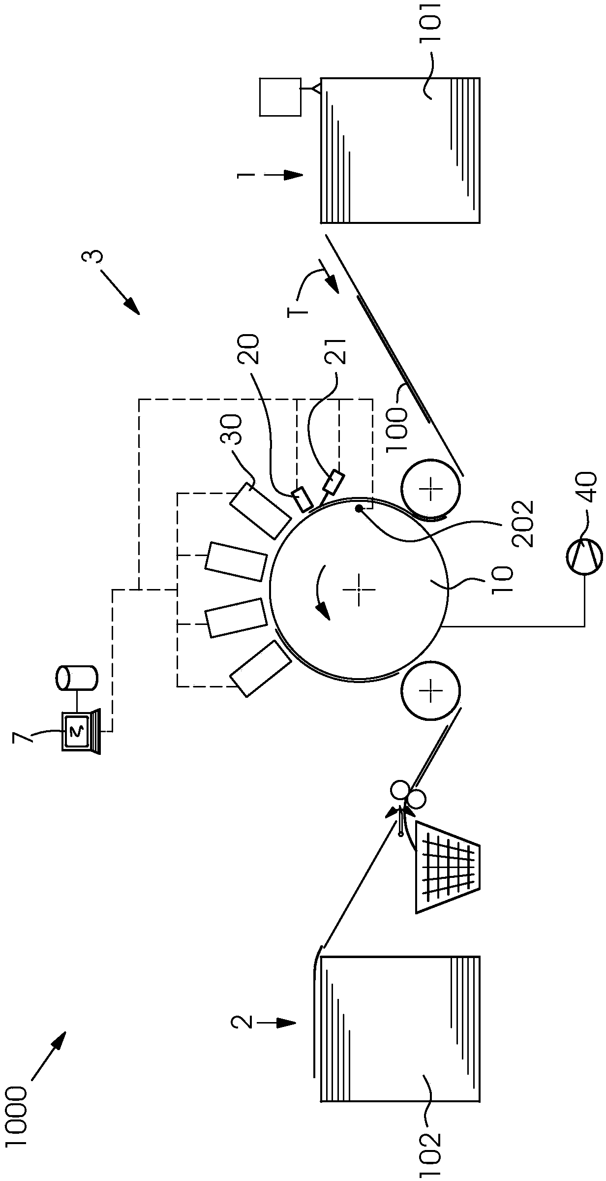 Method for reliably delivering printing material and printing machine for implementing same