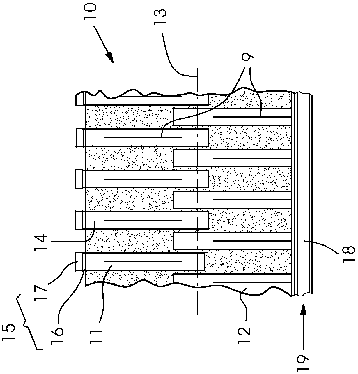 Method for reliably delivering printing material and printing machine for implementing same