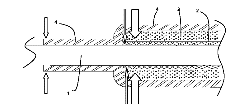 Compressive skin-foam-skin insulated single wire and preparation method thereof