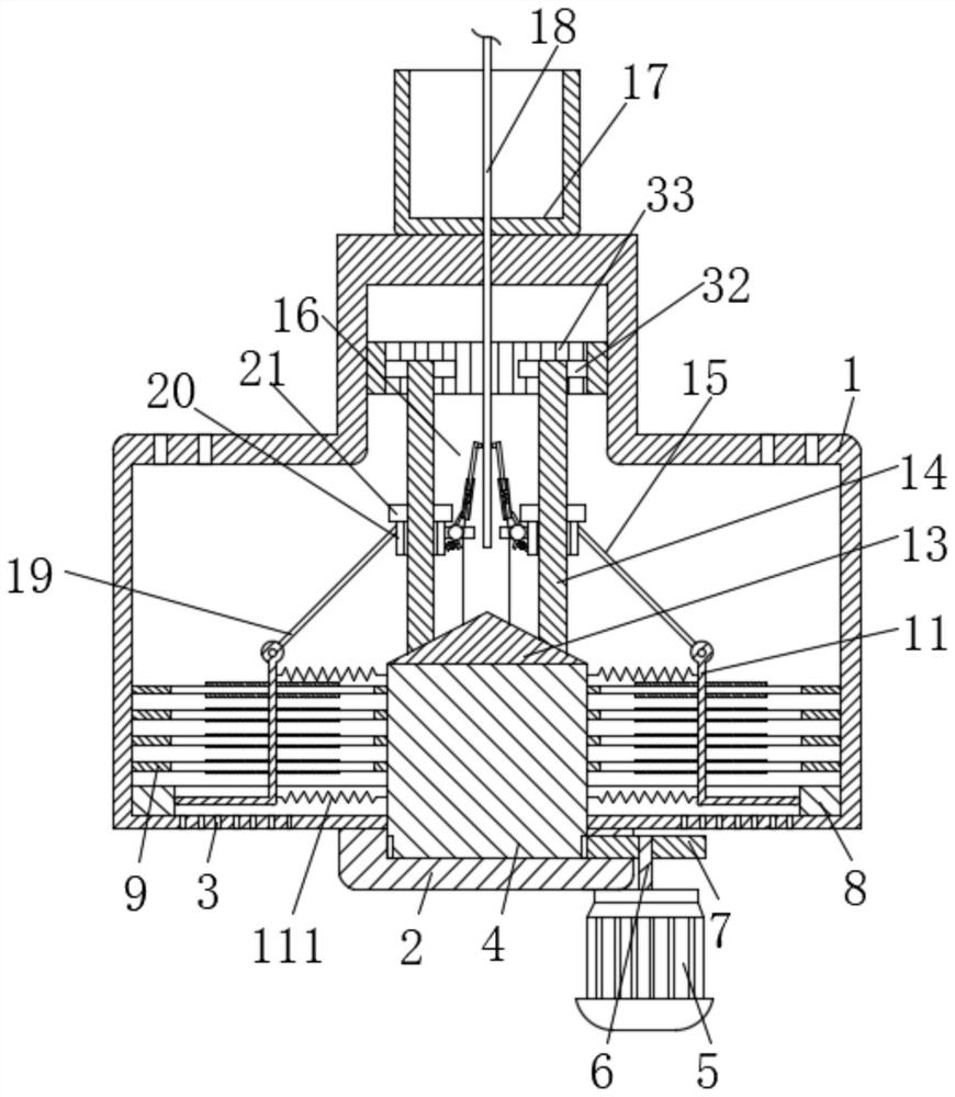 Slurry stirring device capable of removing wound textile
