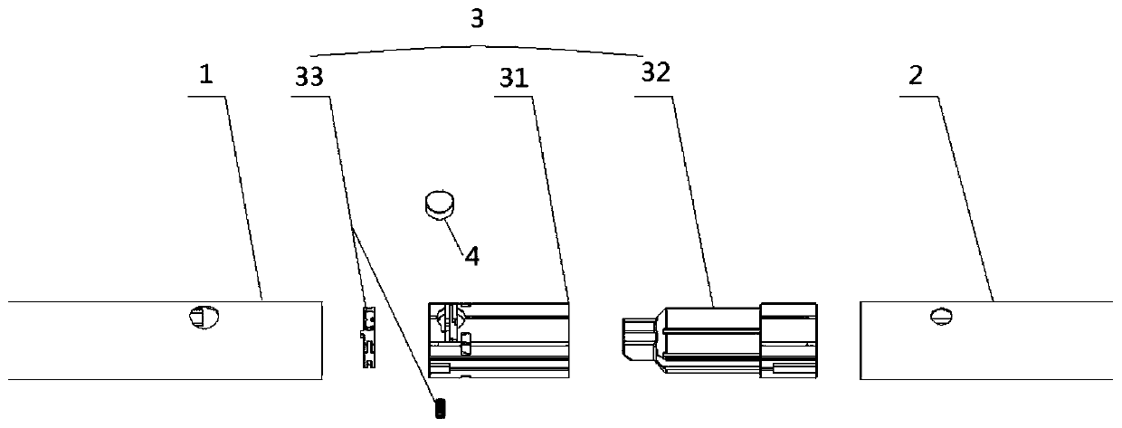Butt joint structure and fan with butt joint structure