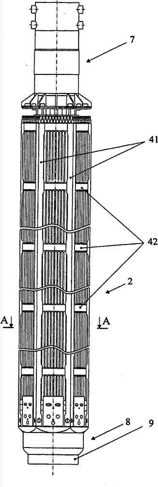 Nuclear reactor (variants), fuel assembly consisting of driver-breeding modules for nuclear reactor (variants) and fuel cell for fuel assembly