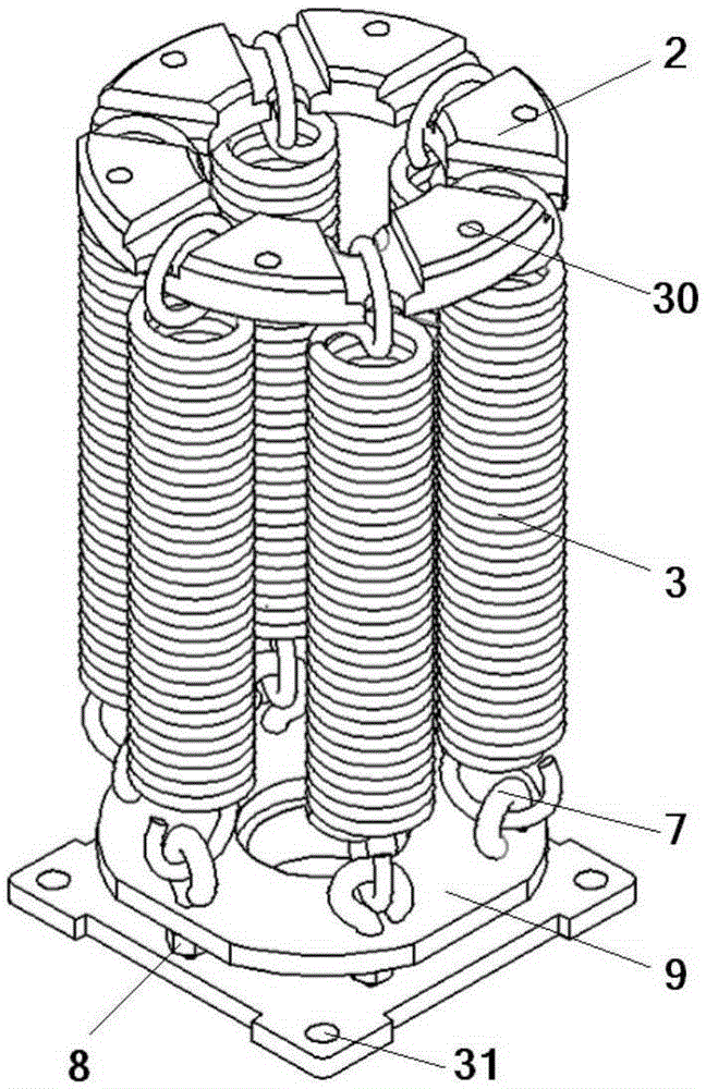 Self-unlocking spring parallel ejection device