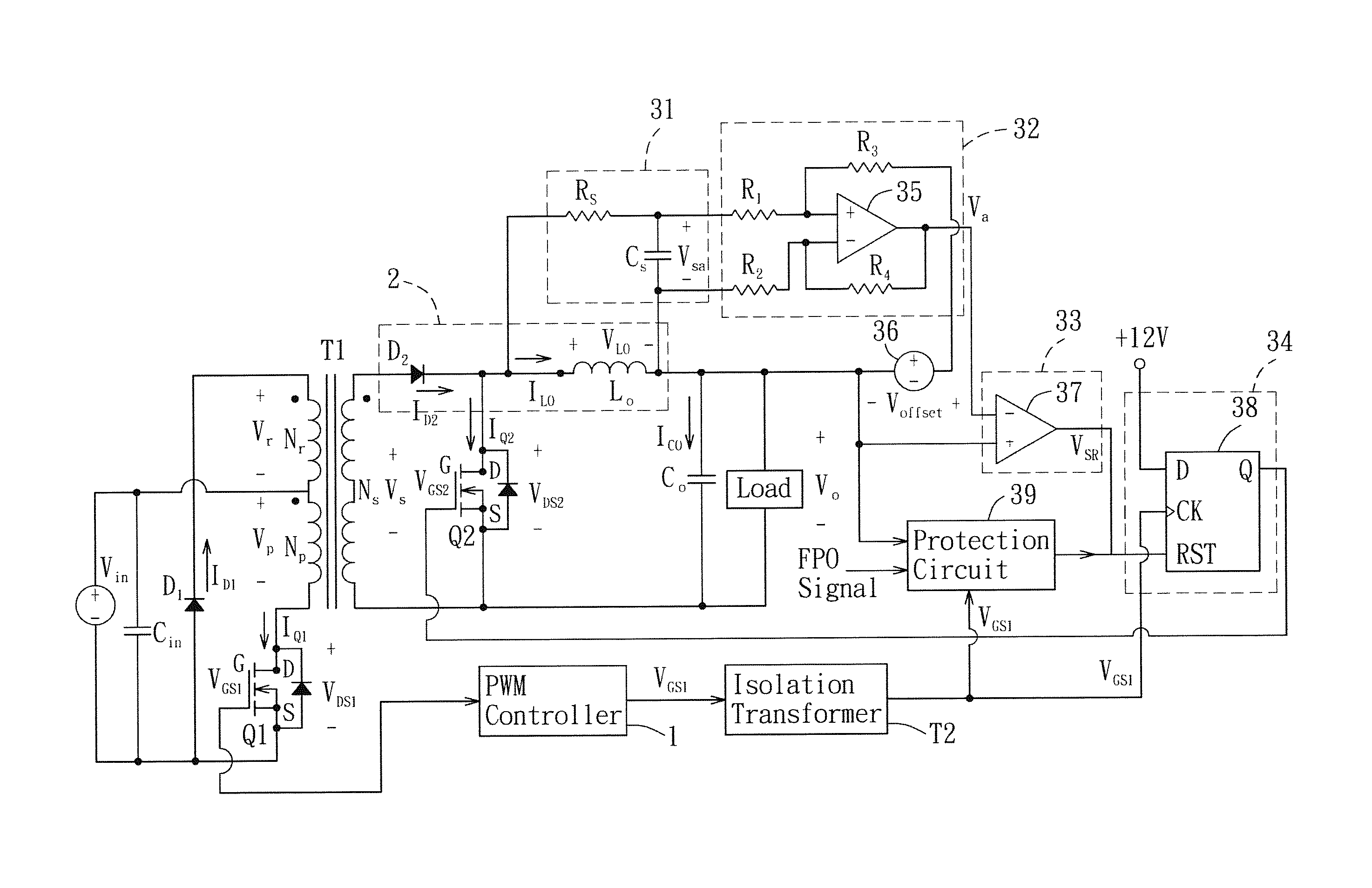 Power converting device and synchronous rectifier control circuit