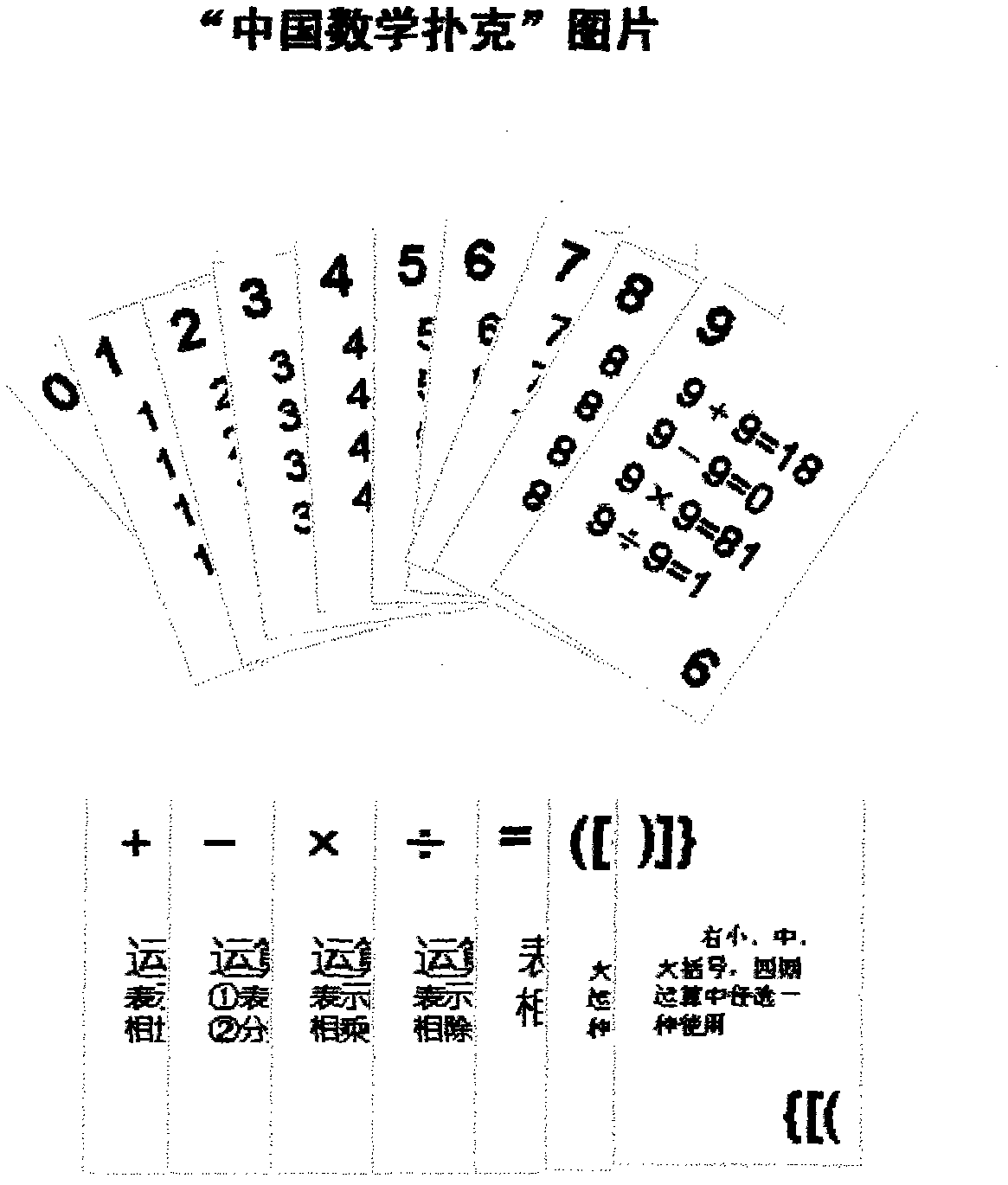 Chinese mathematic pokers