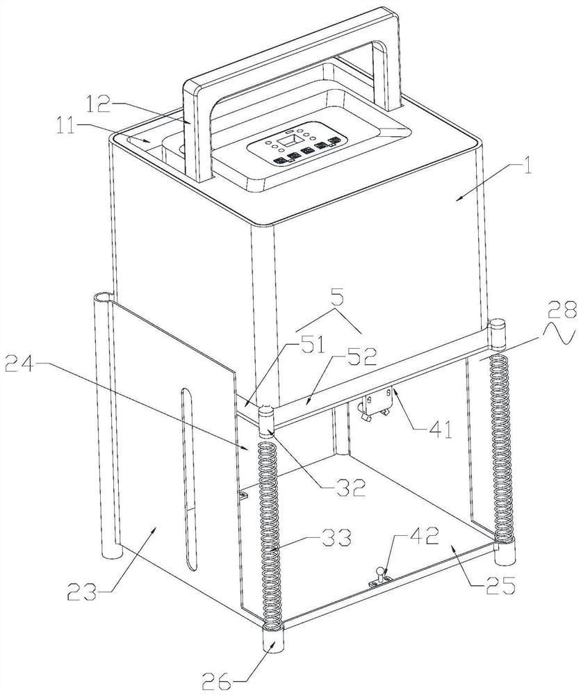 Dehumidifier capable of ascending, descending and contracting