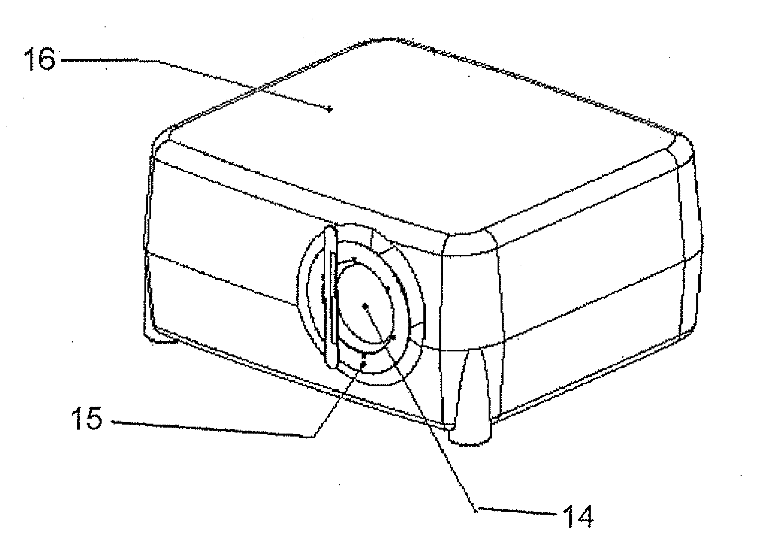 Optpo-mechanical filter for blending of images from a digital projector