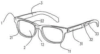 LED (light emitting diode) color change glasses with eyeglasses capable of realizing seven-color conversion