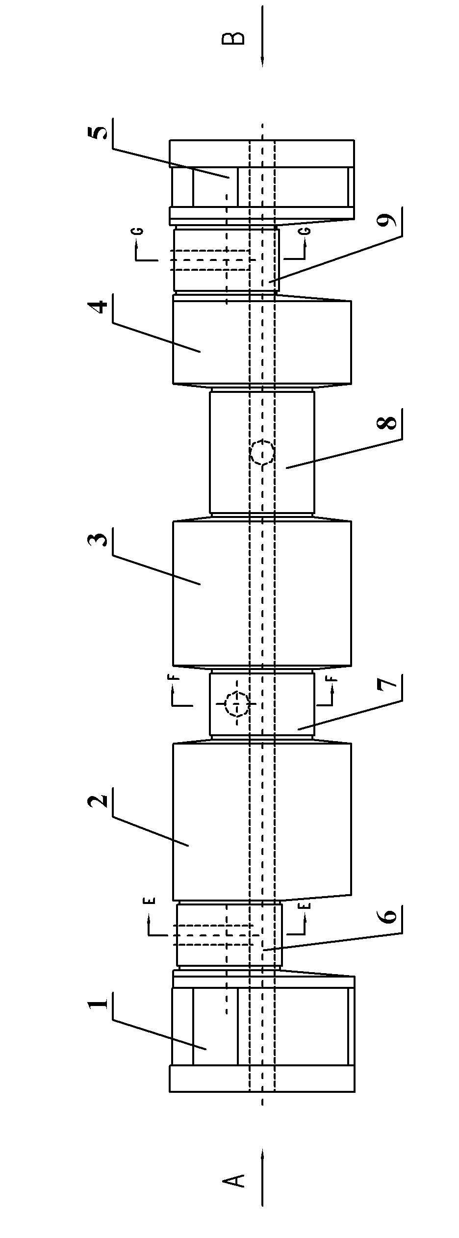 Method for processing crankshaft of multiaxial warp knitting machine