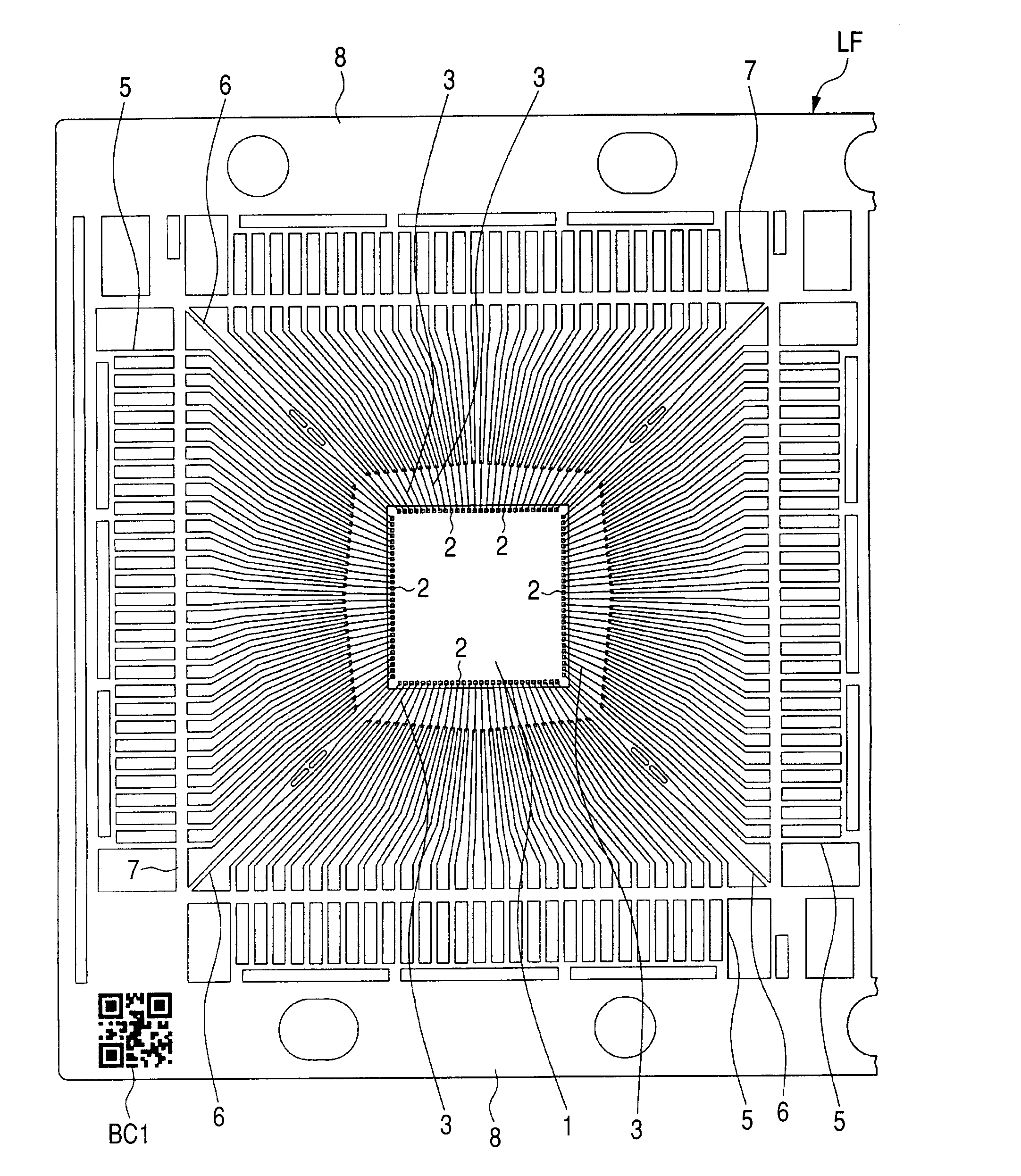 Method of manufacturing a semiconductor device using markings on both lead frame and sealing body