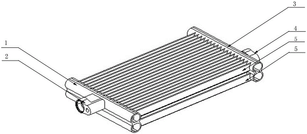 Double-layer parallel flow condenser for integrated passenger car air conditioner
