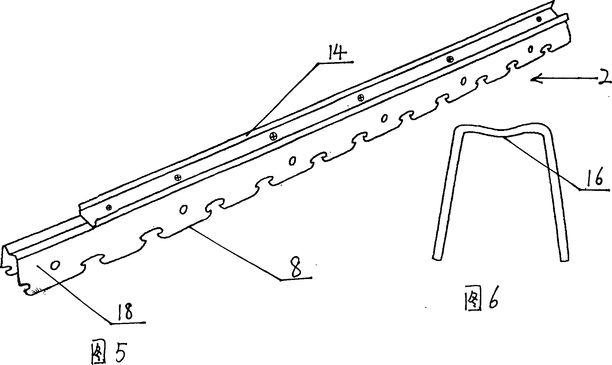 Track type moveable light steel keel