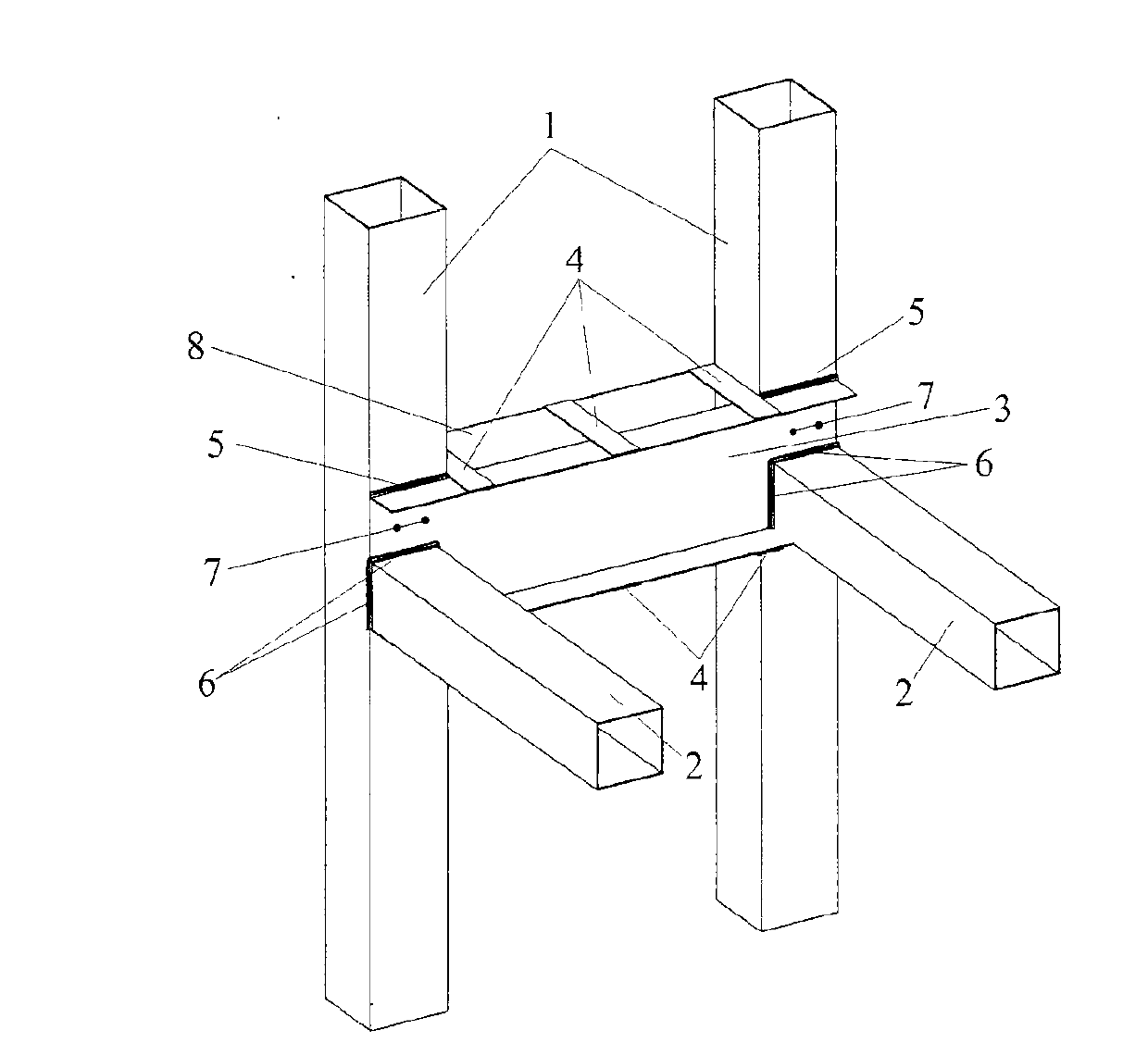 Cold bending thin-wall steel beam column node