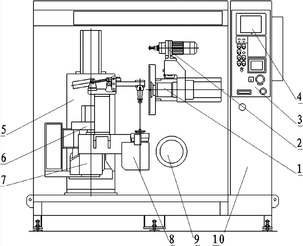 Multi-axis linkage numerical-control burr and flashing cutting machine tool