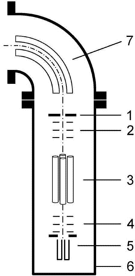 Device and method for improving abundance sensitivity of magnetic mass spectrum