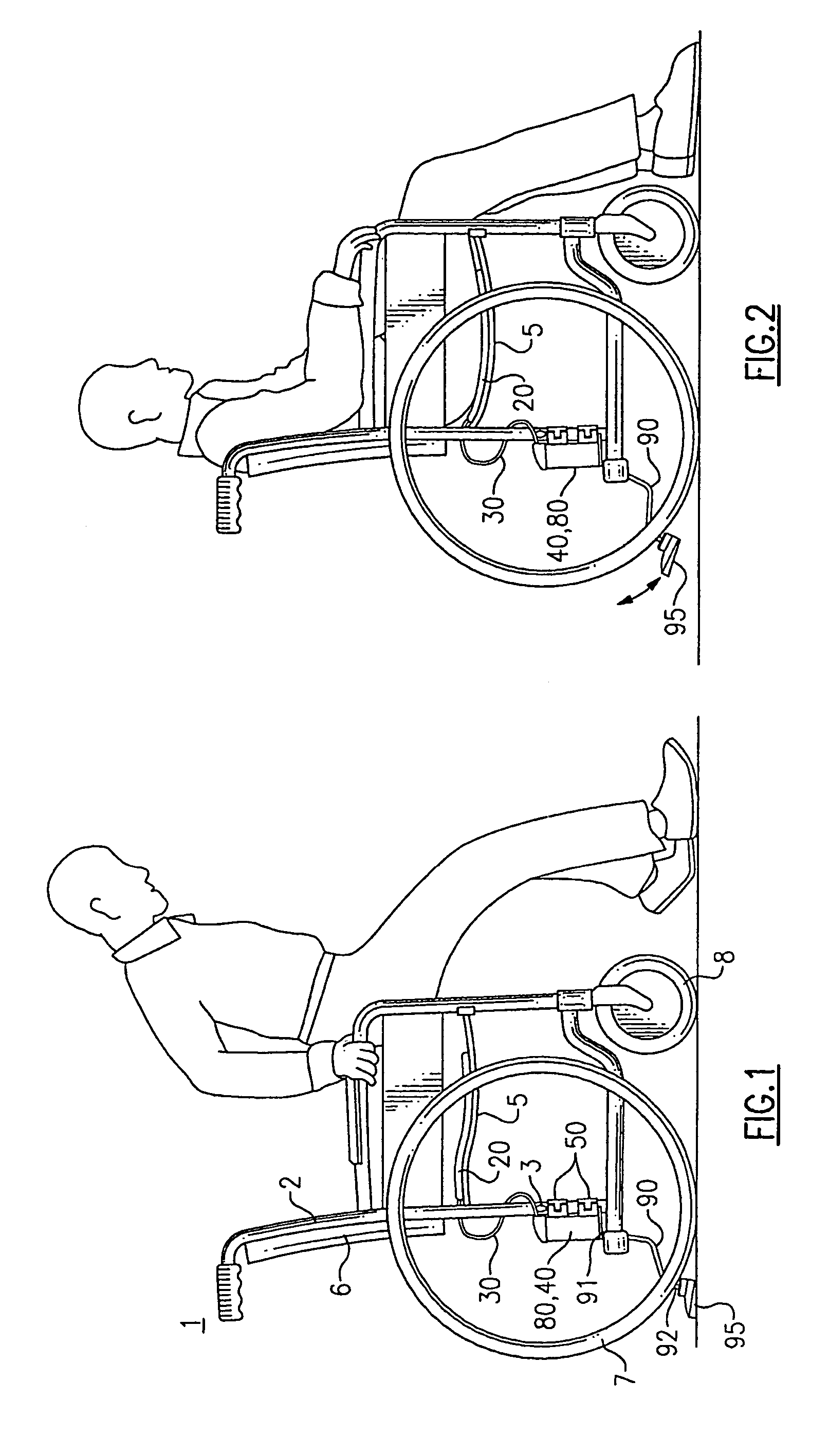 Automatic wheelchair brake system and wheelchair including same