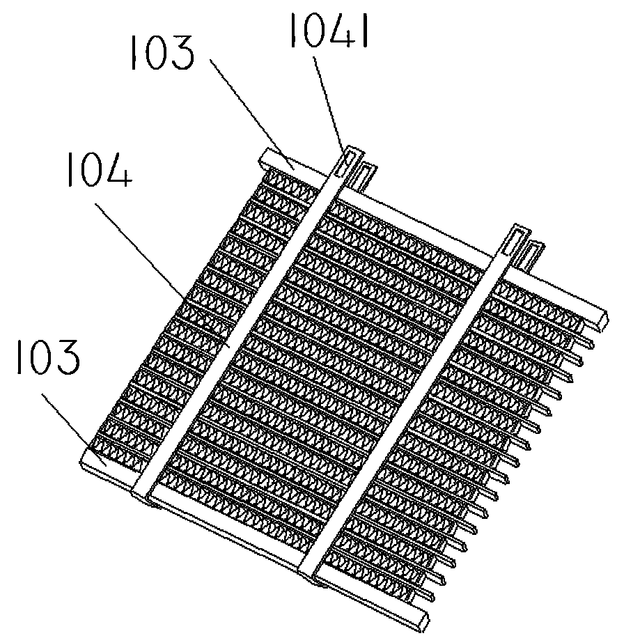 Forming tool of cooling strip of PTC heat-sensitive material heating device