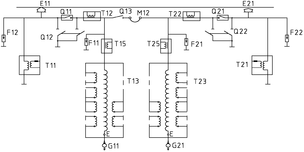 Network-side circuit of electric locomotive unit