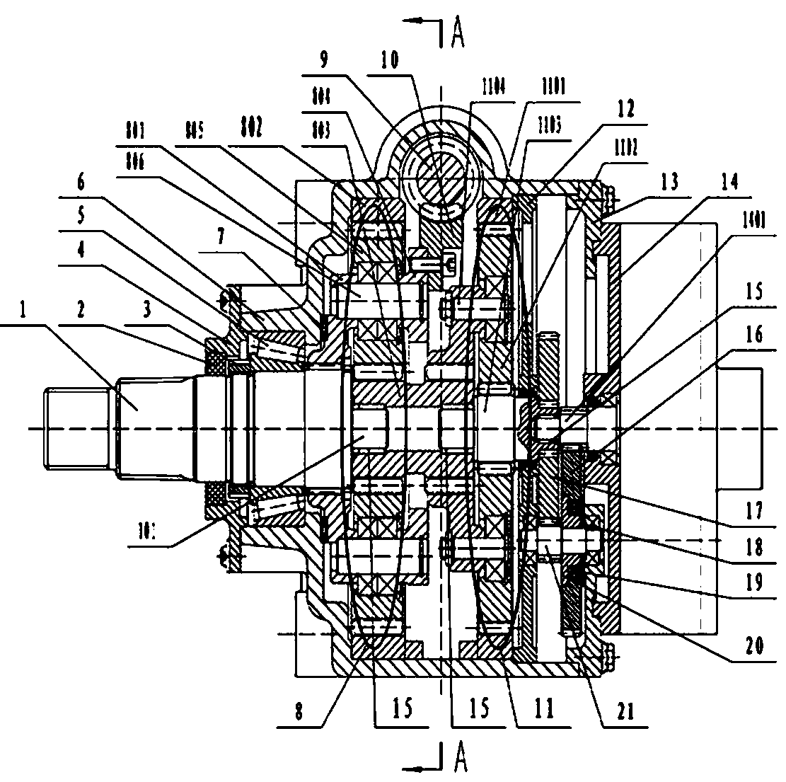 Planetary gear type pure electric power-assisted steering gear