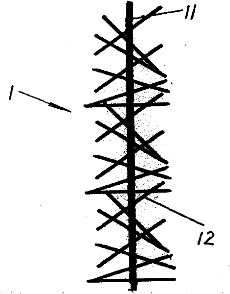 Radial water-treatment biological filler and production method thereof