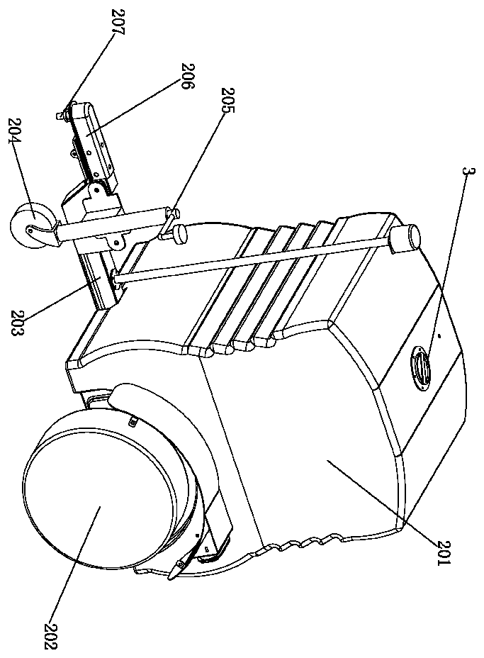 A flexible and extended road sweeper