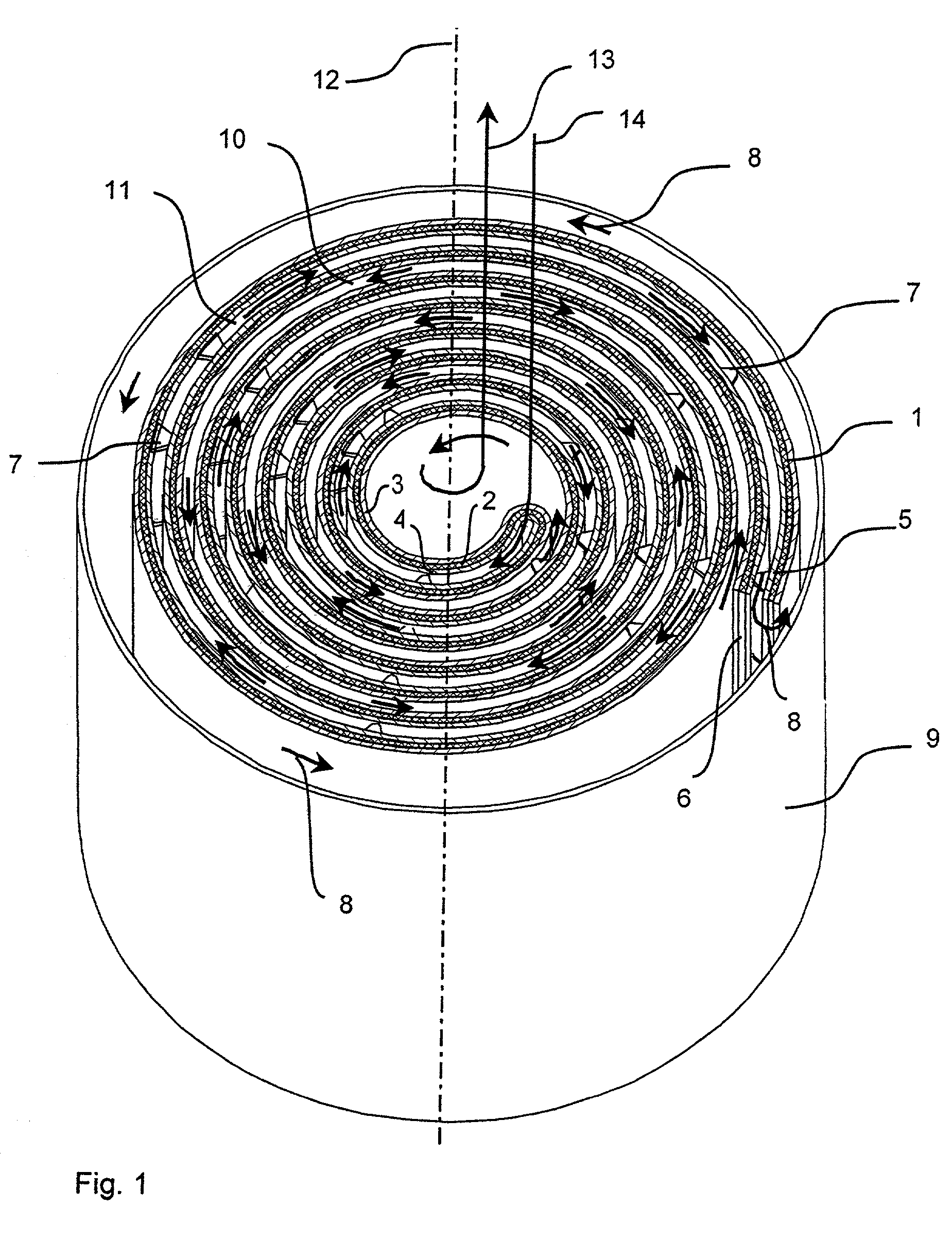 Wick arrangement for an anesthetic evaporator