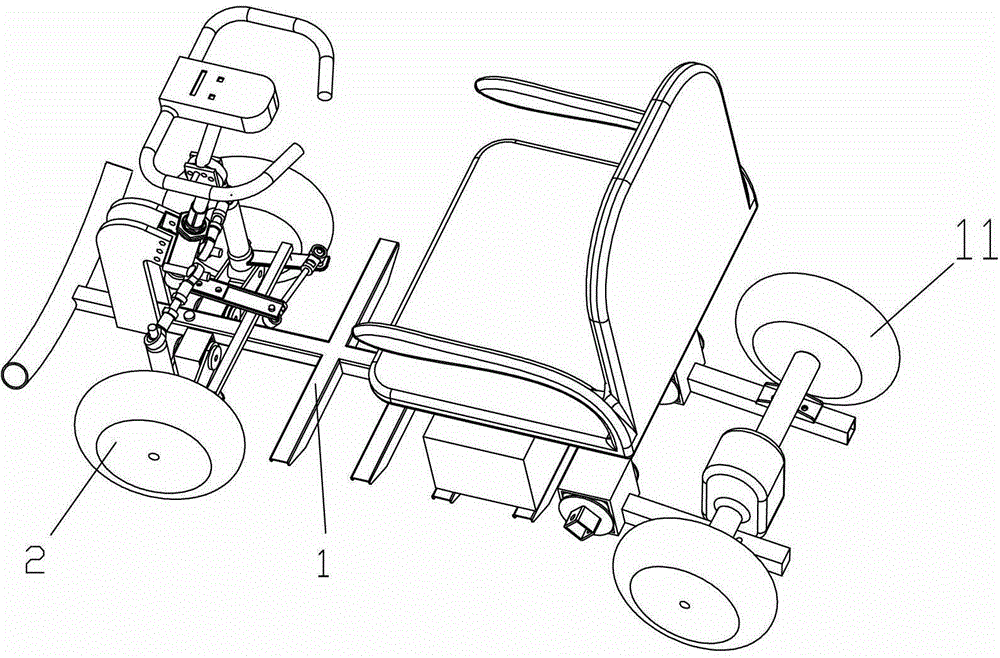 Independent suspension damping assembly for front wheels of four-wheel scooter