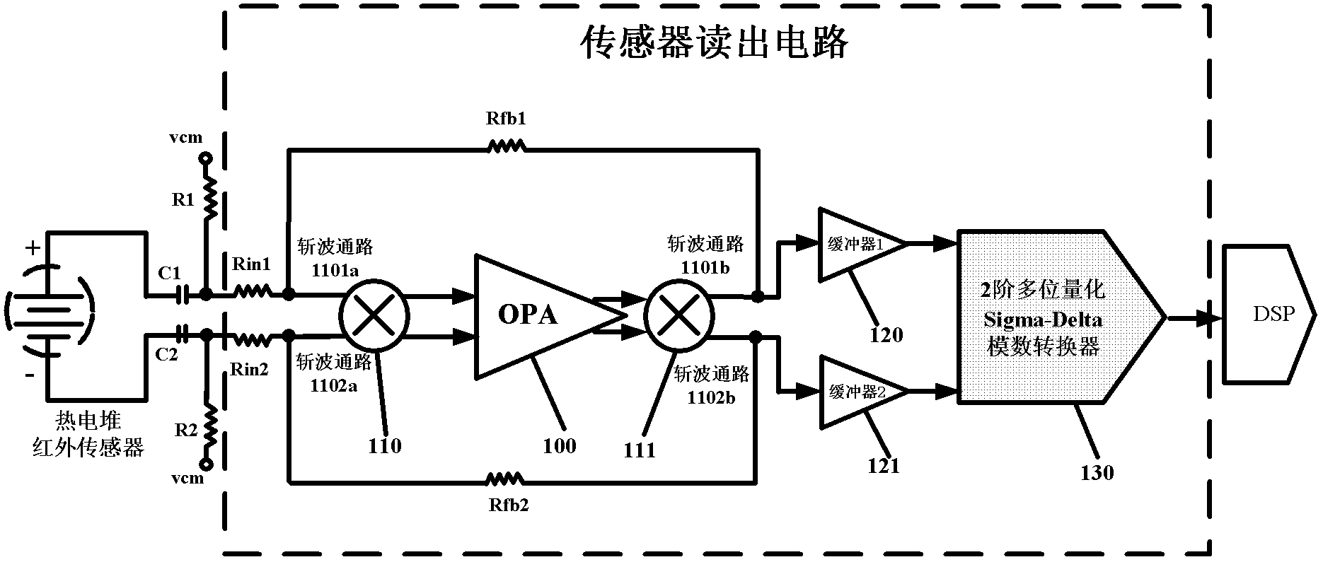 Reading circuit used for sensor