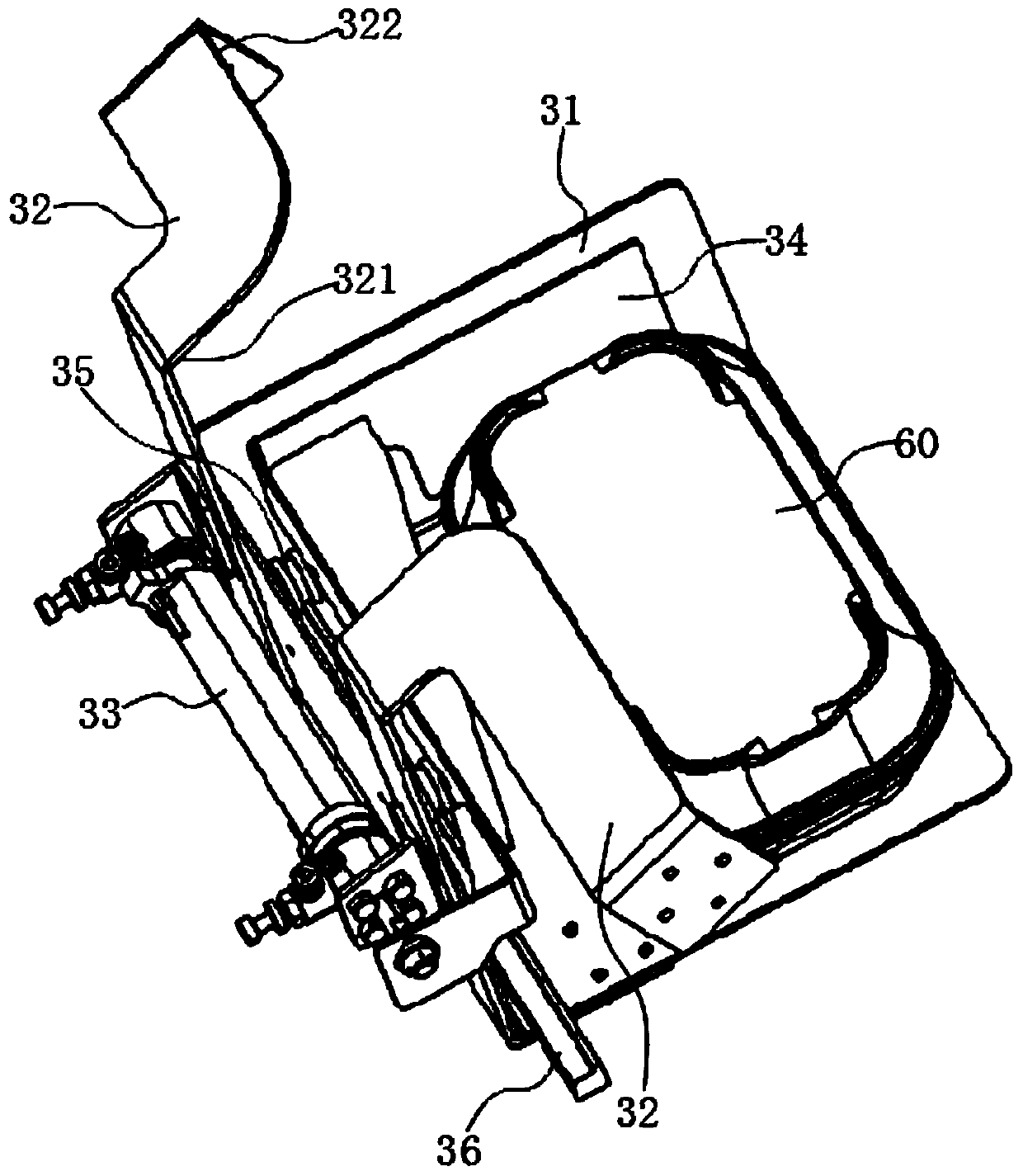 Material transition transfer device and intelligent logistics line