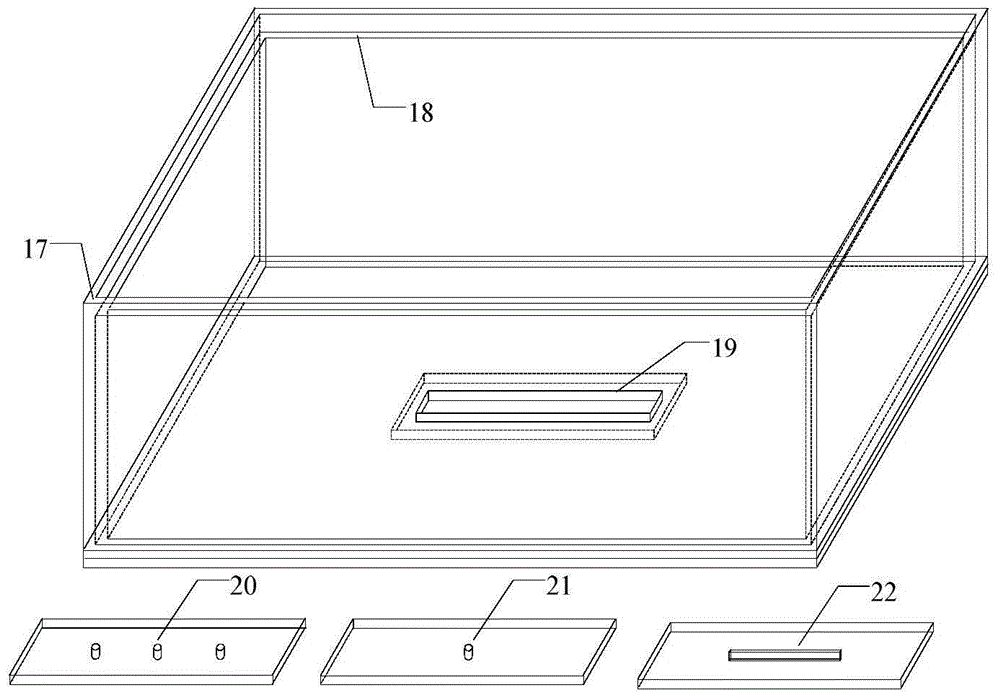 Transparent soil model test device for mining area pile foundation bearing force and test method