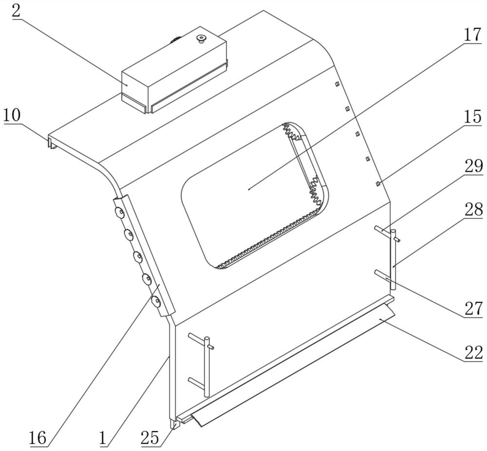 Protective door for a CNC machine tool