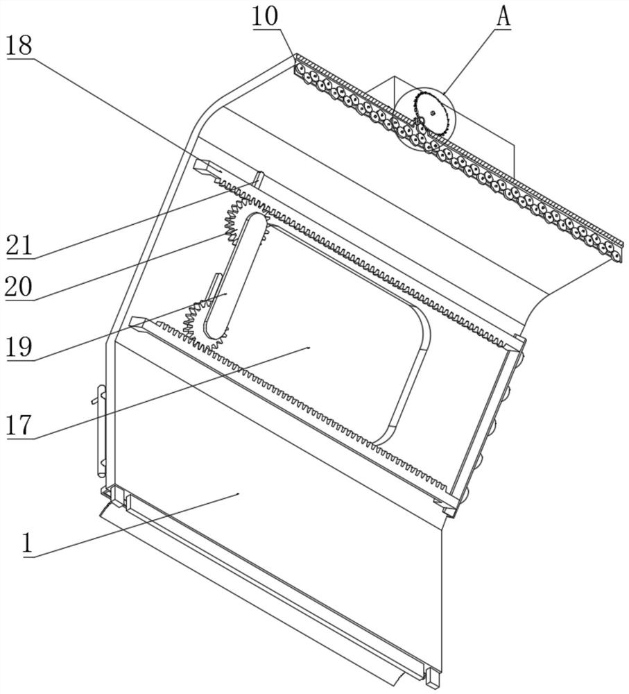 Protective door for a CNC machine tool