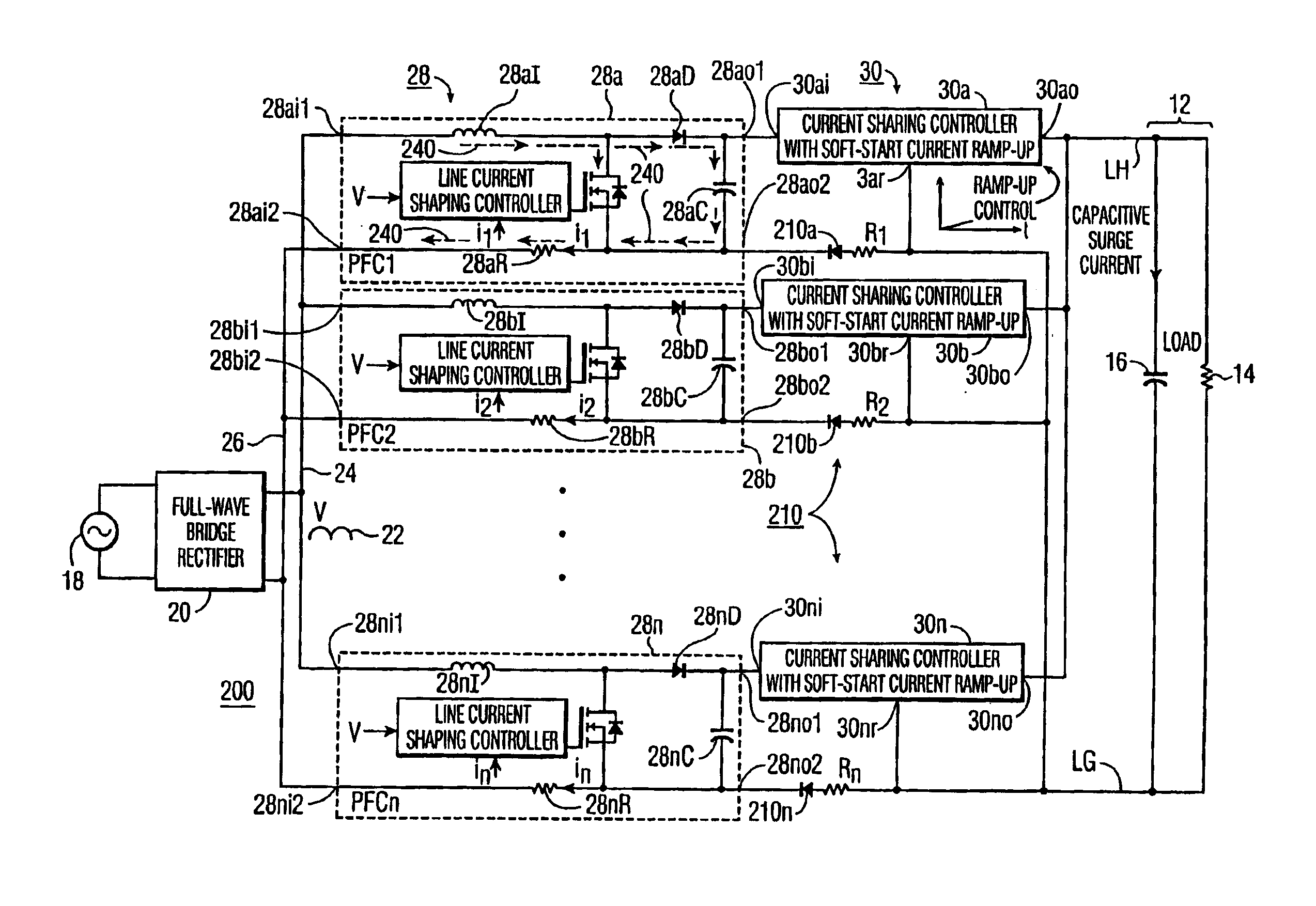Paralleled power factor correcting AC-to-DC converters with improved current balance