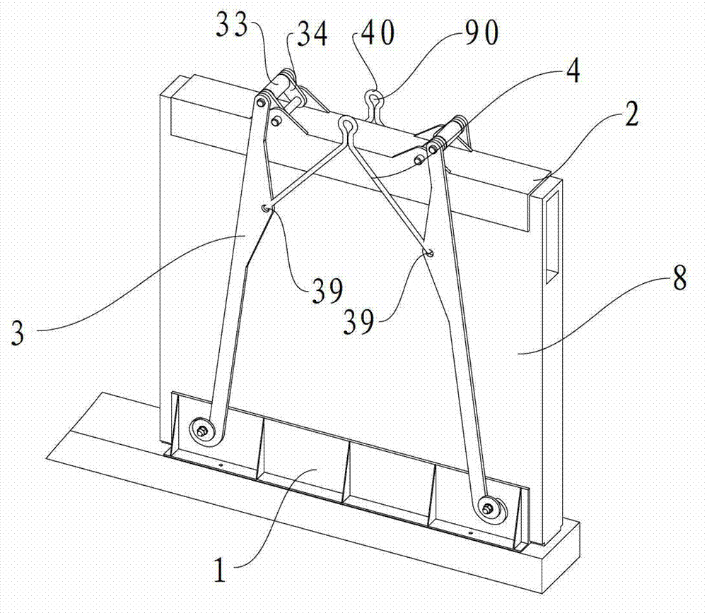 Integral lifting tool for anode roasting fire wall