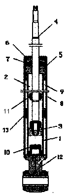 Large-connecting-rod two-grade buffering shock absorber