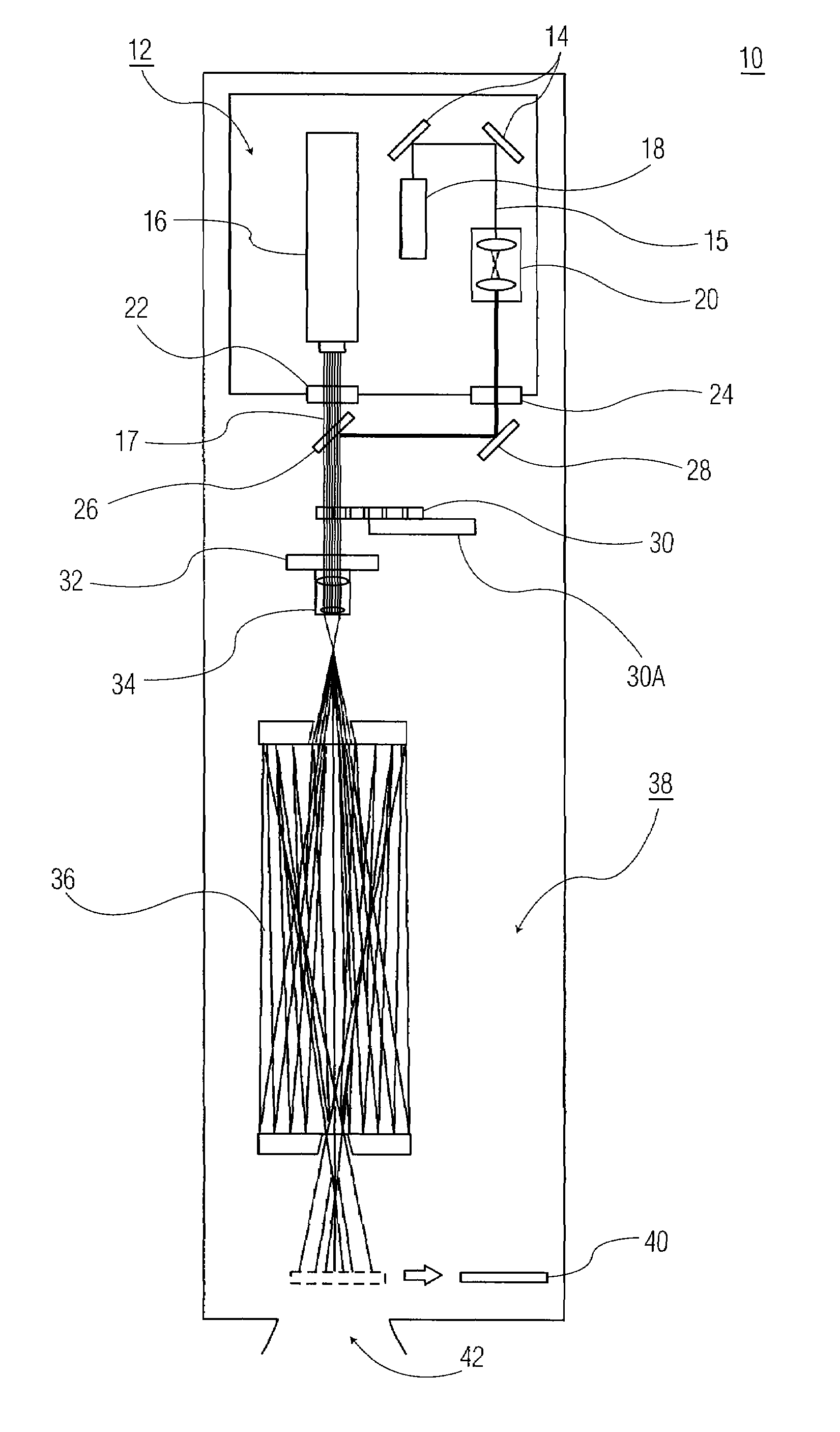 Sequentially addressable radius measurements of an optical surface using a range finder