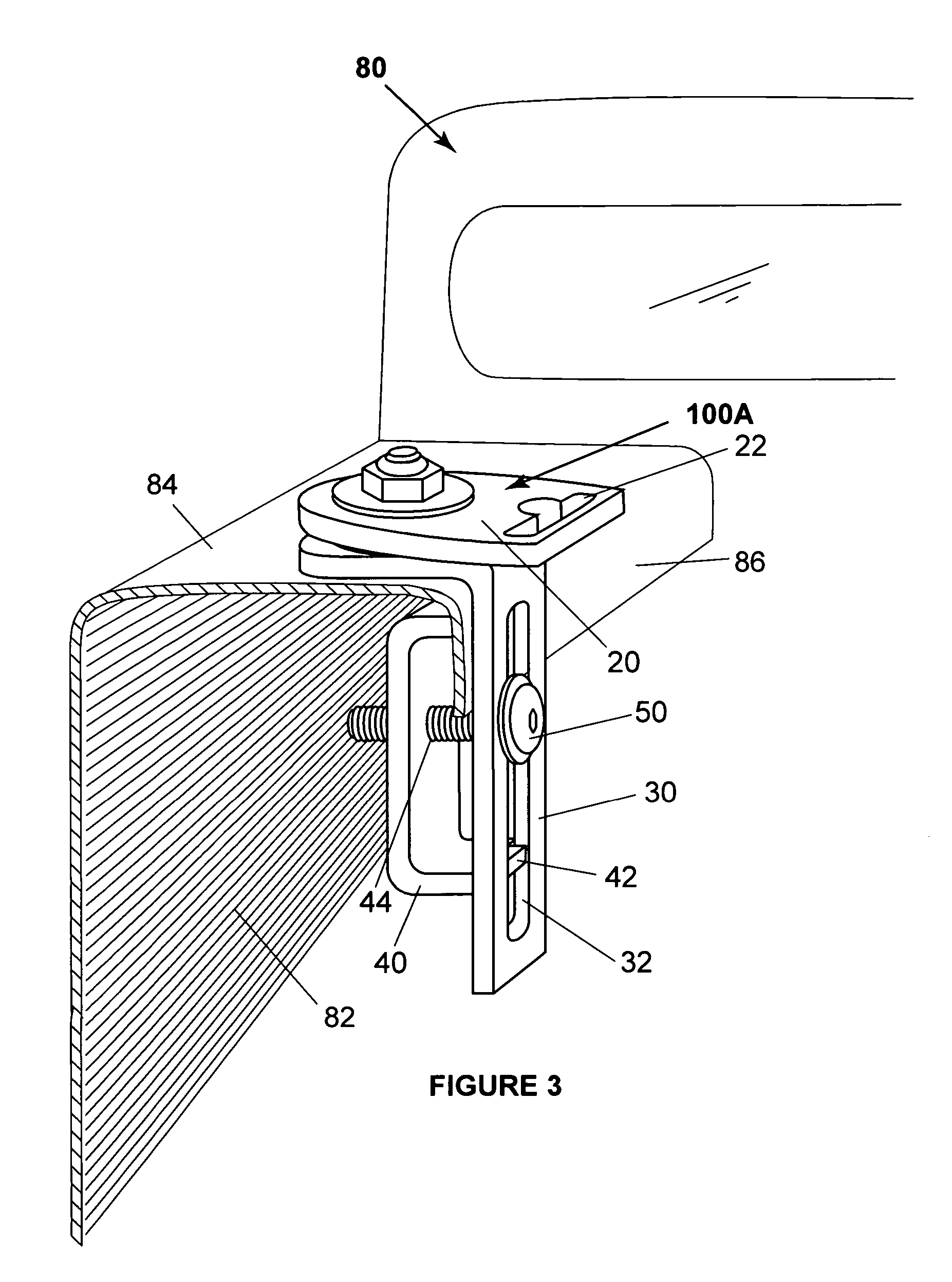Cargo restraint anchor device for pick-up trucks